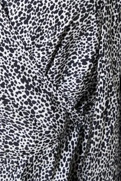 Curve Micro Animal Keyhole Long Sleeve Mini Dress