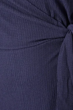 Curve Navy Wrap Mini Dress
