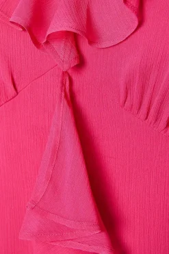 Curve Ruffle Detail Midi Dress