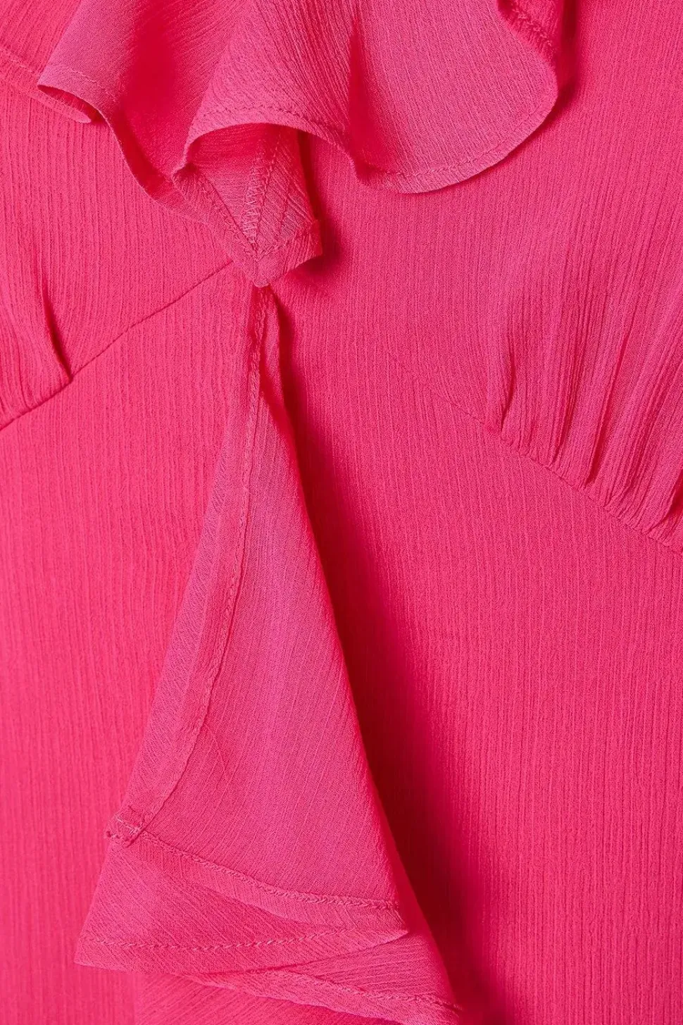 Curve Ruffle Detail Midi Dress