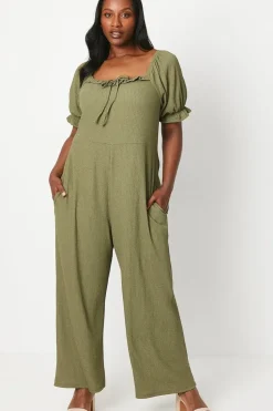 Curve Ruffle Neck Jumpsuit
