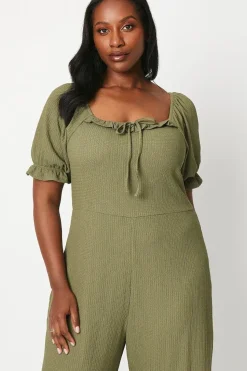 Curve Ruffle Neck Jumpsuit