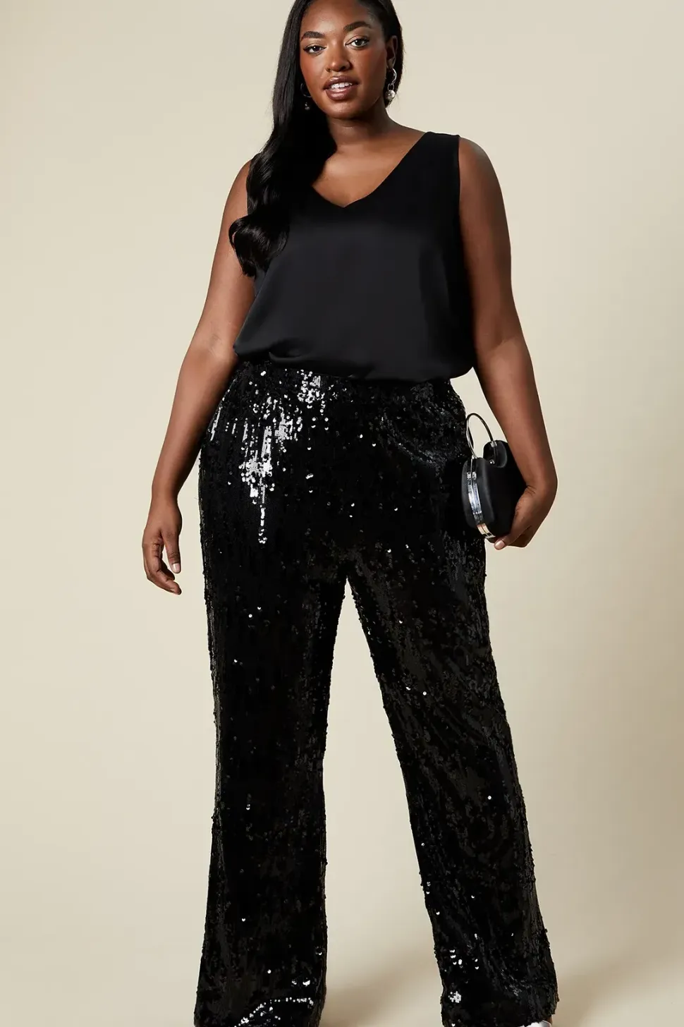 Curve Sequin Kickflare Trouser