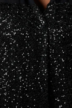 CURVE SEQUIN SHIRT DRESS