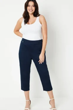 Curve Side Zip Stretch Crop Trousers