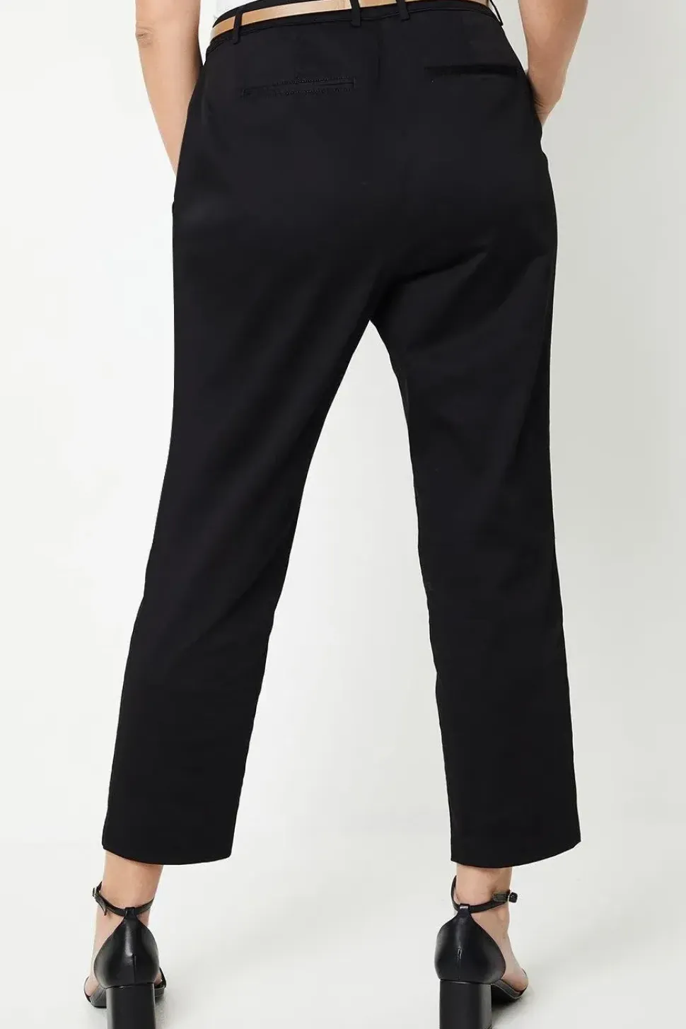 Curve Stretch Cigarette Belted Trousers