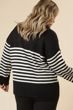 Curve Striped Collared Jumper