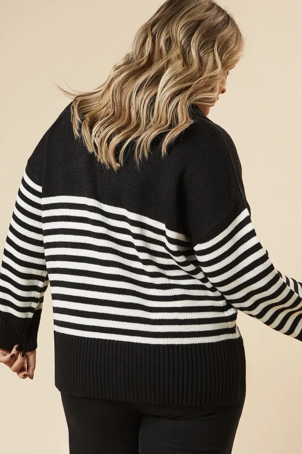 Curve Striped Collared Jumper