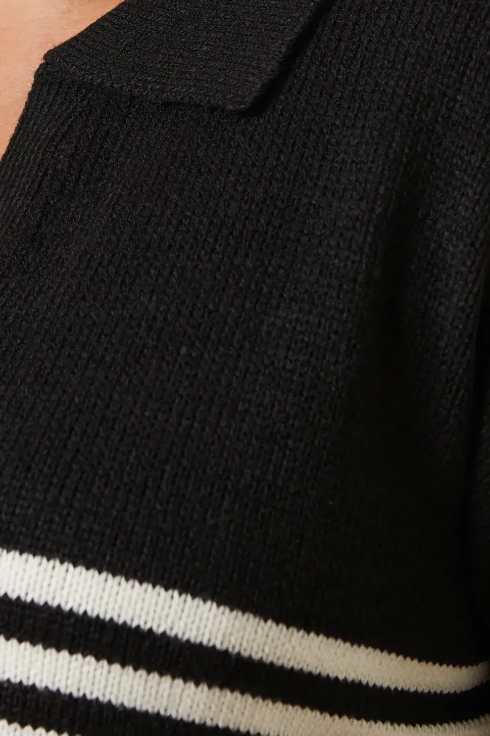Curve Striped Collared Jumper