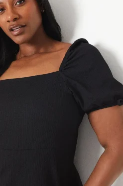 Curve Tie Sleeve Mini Dress