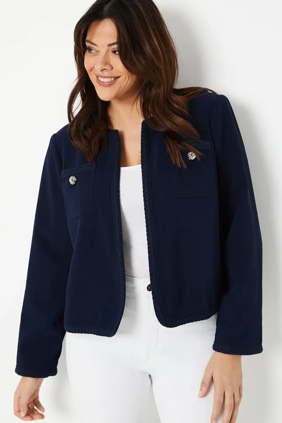 Curve Trim Detail Jacket