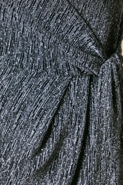 Curve Wrap Midi Dress Shimmer