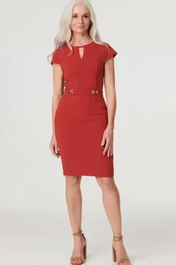 Cut-Out Detail Fitted Short Dress