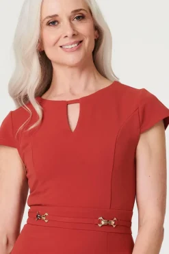 Cut-Out Detail Fitted Short Dress