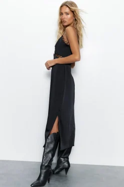 Cutout Detail Sexy Midi Dress