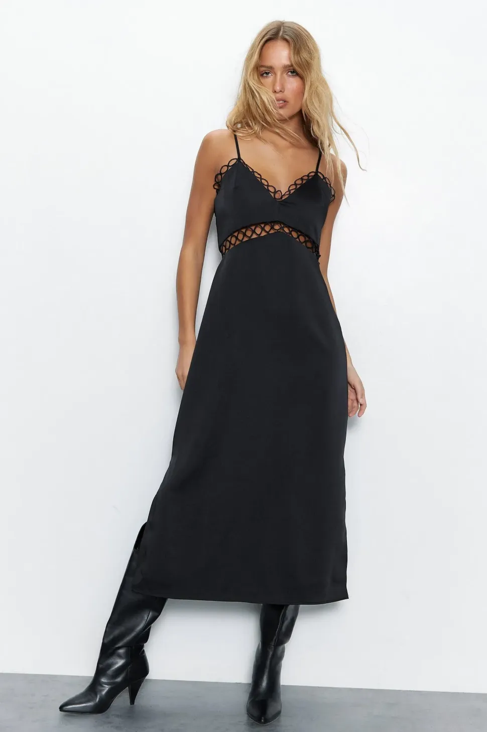 Cutout Detail Sexy Midi Dress