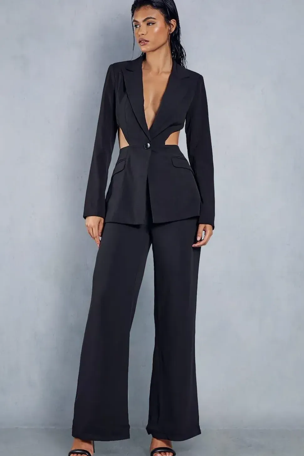 Cut Out Tailored Oversized Blazer