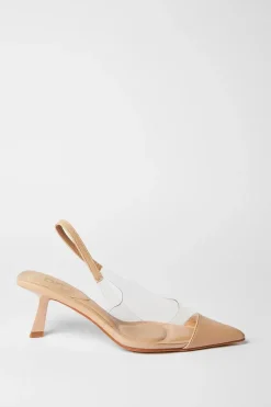 Dallas Clear Slingback Stiletto Court Shoes
