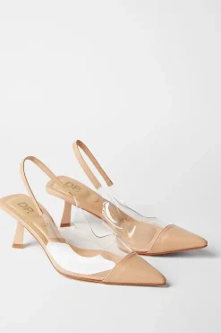 Dallas Clear Slingback Stiletto Court Shoes