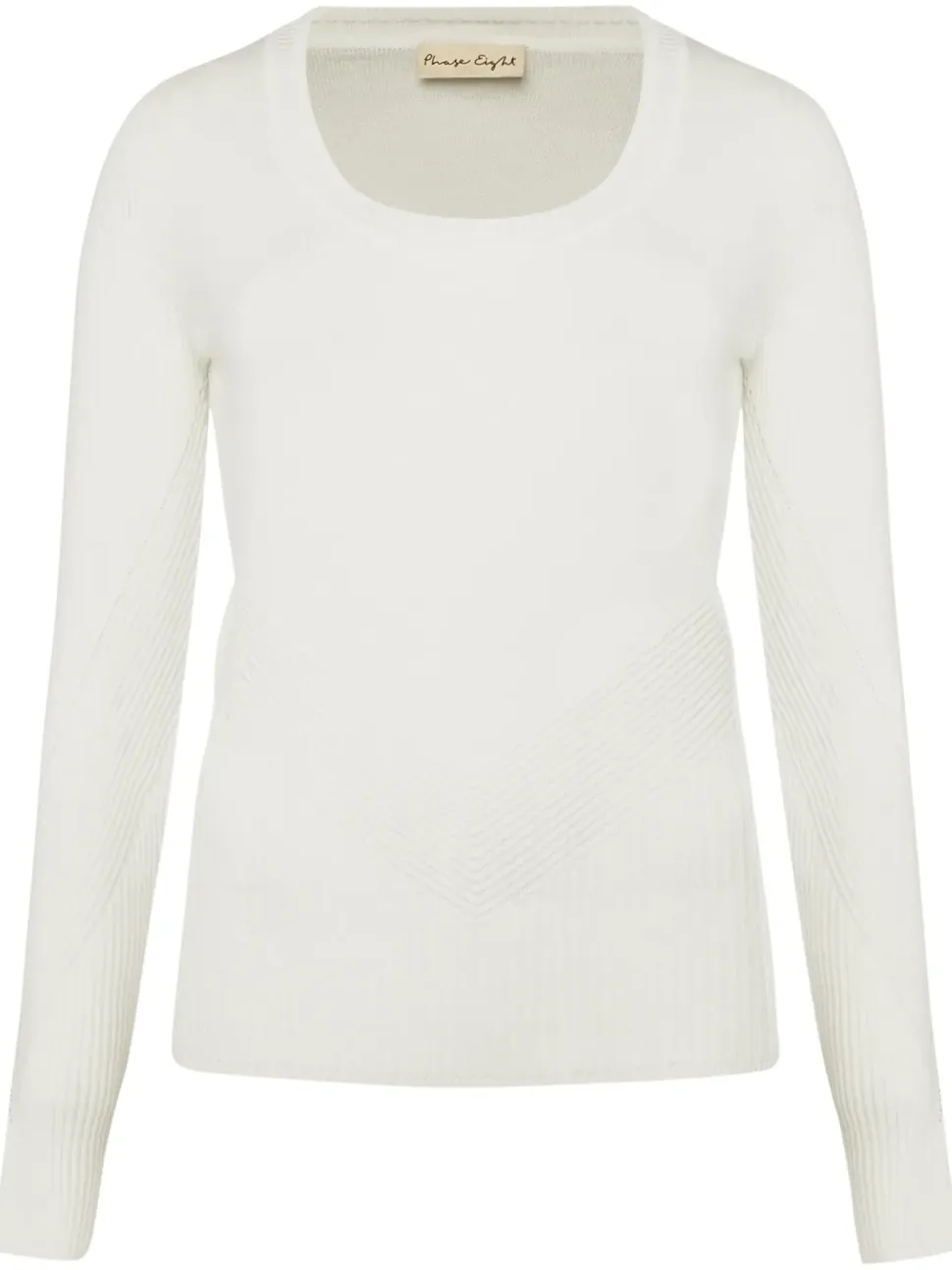 Dalma Chevron Fitted Knit Top-