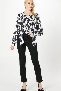 Dalmation Print Pussybow Blouse