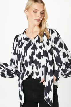 Dalmation Print Pussybow Blouse
