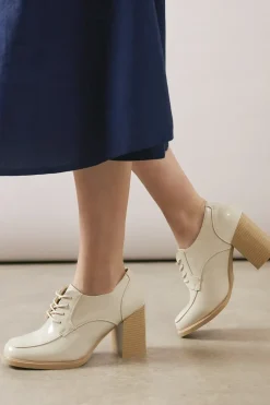 Dante Lace Up High Block Heel Loafers