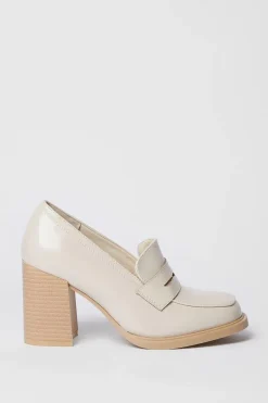 Daphne High Block Heel Penny Loafers
