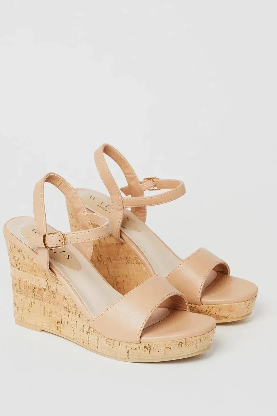 Daria Cork Effect Wedge Sandals