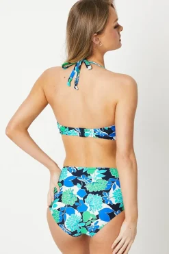 Dd+ Bold Blooms Multiway Strapless Padded Bikini Top