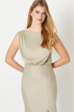Debut London by Coast Cowl Back Satin Bridemaids Dress