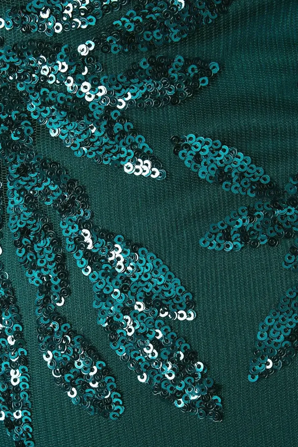 Debut London by Coast Embroidered Sequin Mesh Plunge Prom Dress