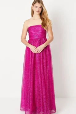 Debut London by Coast Glitter Mesh Bandeau Full Skirted Prom Dress