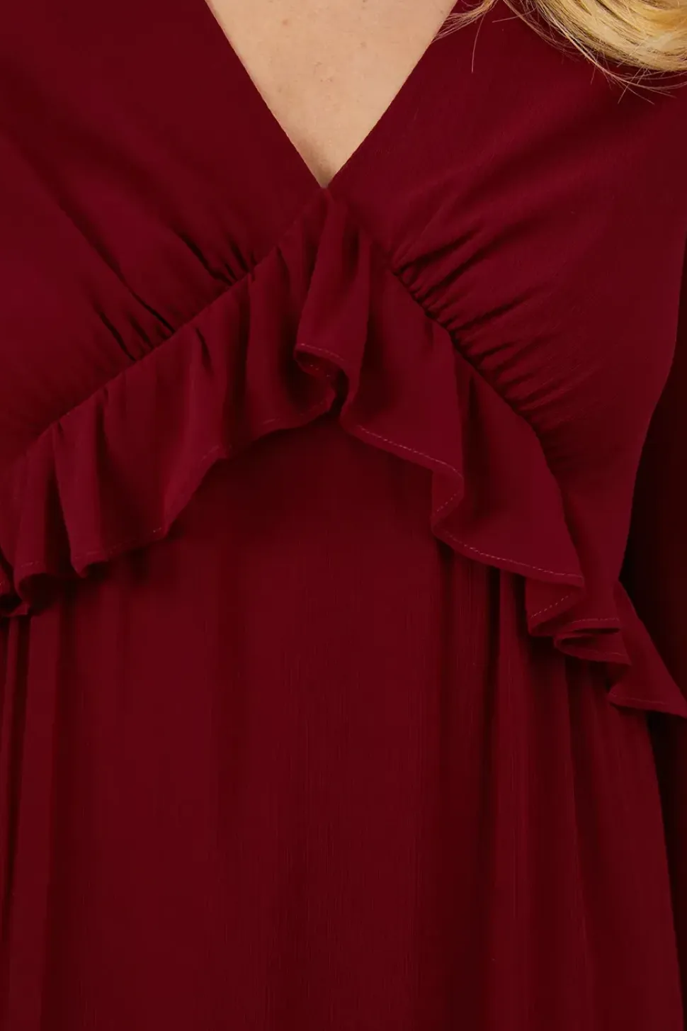 Debut London By Coast Kimono Sleeve Tiered Hem Georgette Midi Dress