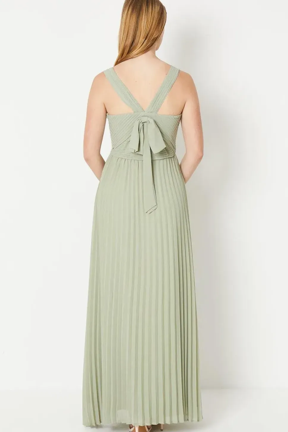 Debut London by Coast Pleated Bodice Georgette Bridesmaids Dress