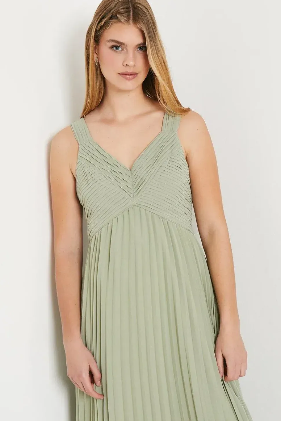 Debut London by Coast Pleated Bodice Georgette Bridesmaids Dress