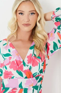 Debut London by Coast Printed Peony Chiffon Maxi Dress