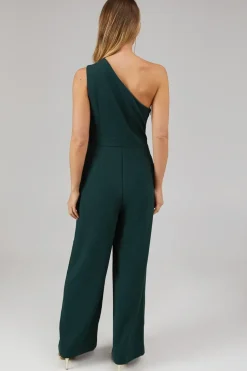 Debut London by Coast Ruched One Shoulder Scuba Crepe Bridesmaids Jumpsuit