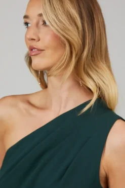 Debut London by Coast Ruched One Shoulder Scuba Crepe Bridesmaids Jumpsuit