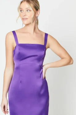 Debut London by Coast Square Neck Satin Maxi Dress