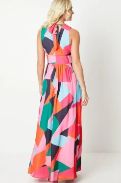 Debut London by Coast V Neck Full Skirted Maxi Dress
