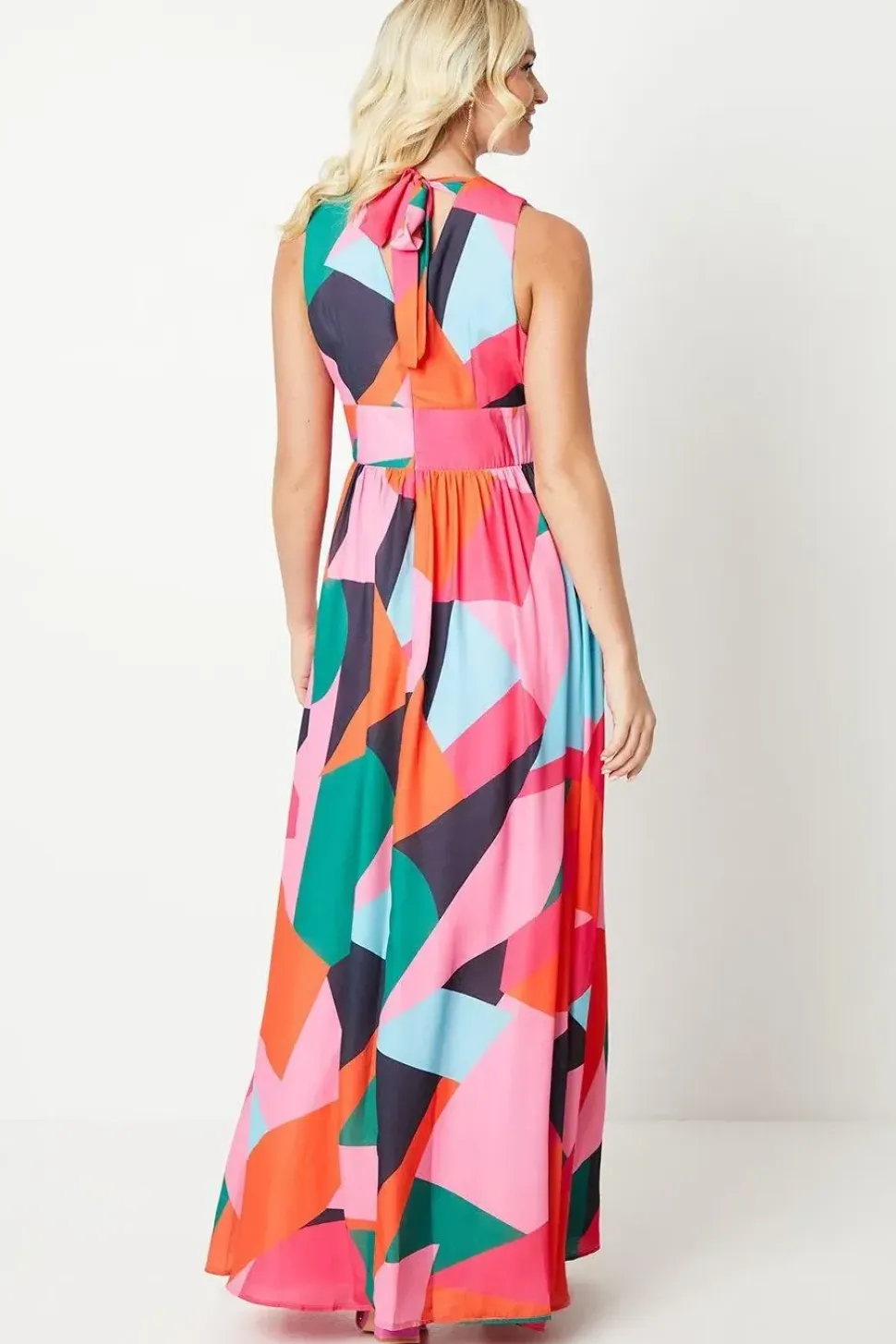 Debut London by Coast V Neck Full Skirted Maxi Dress