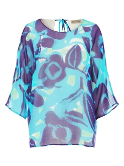 Delainey Silk Blouse-Printed