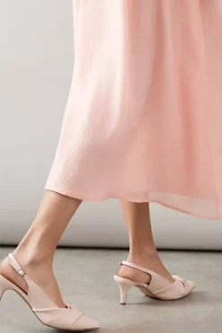 Delish Twist Front Slingback Pointed Court Shoes