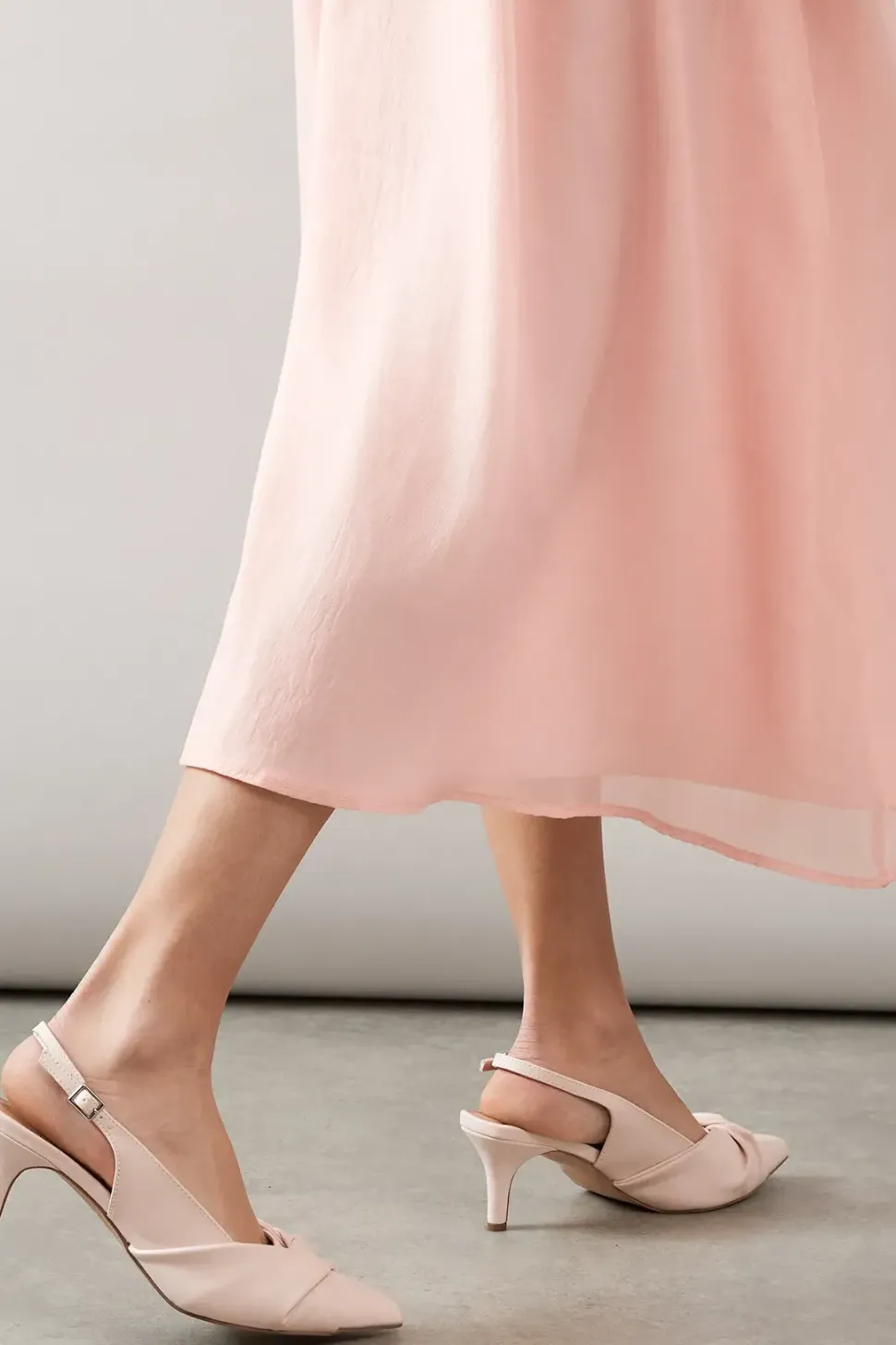 Delish Twist Front Slingback Pointed Court Shoes