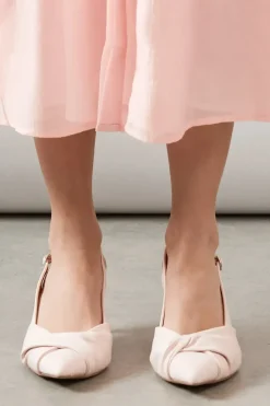 Delish Twist Front Slingback Pointed Court Shoes