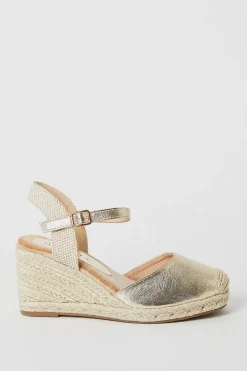 Demi Closed Toe High Espadrille Wedge Sandals