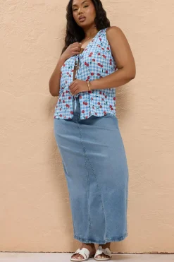 Denim Maxi Skirt