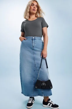 Denim Maxi Skirt