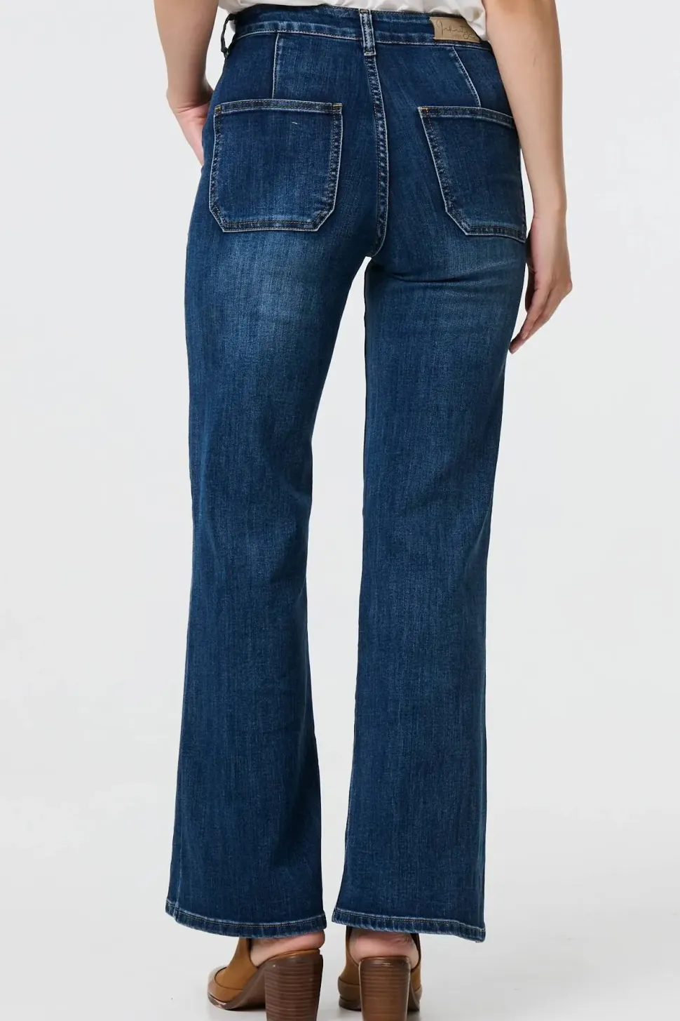 Denim Pocket Detail High Waist Jeans